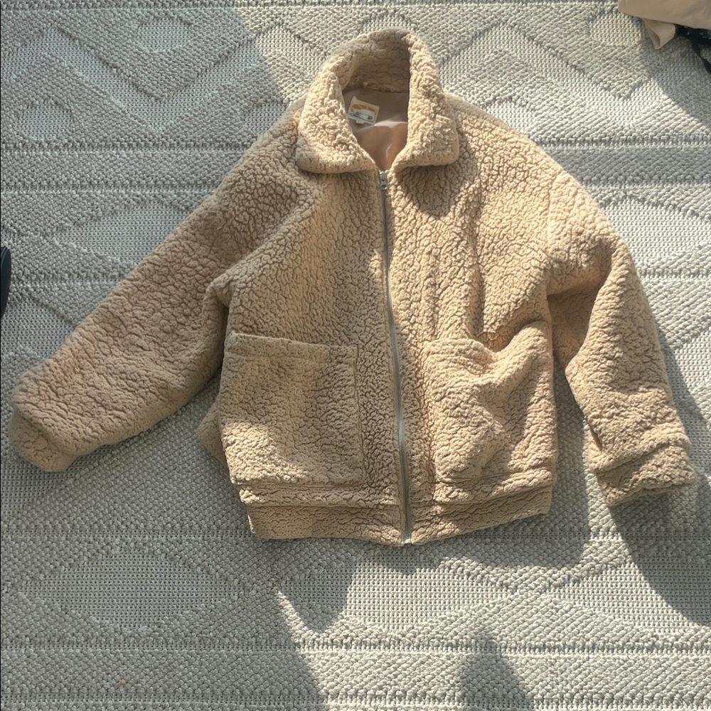 Cozy Tan Sherpa Jacket
